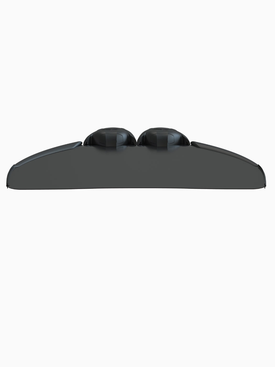 Molchanovs SPORT fiberglass monofin blade side profile showing curved blade flex, black