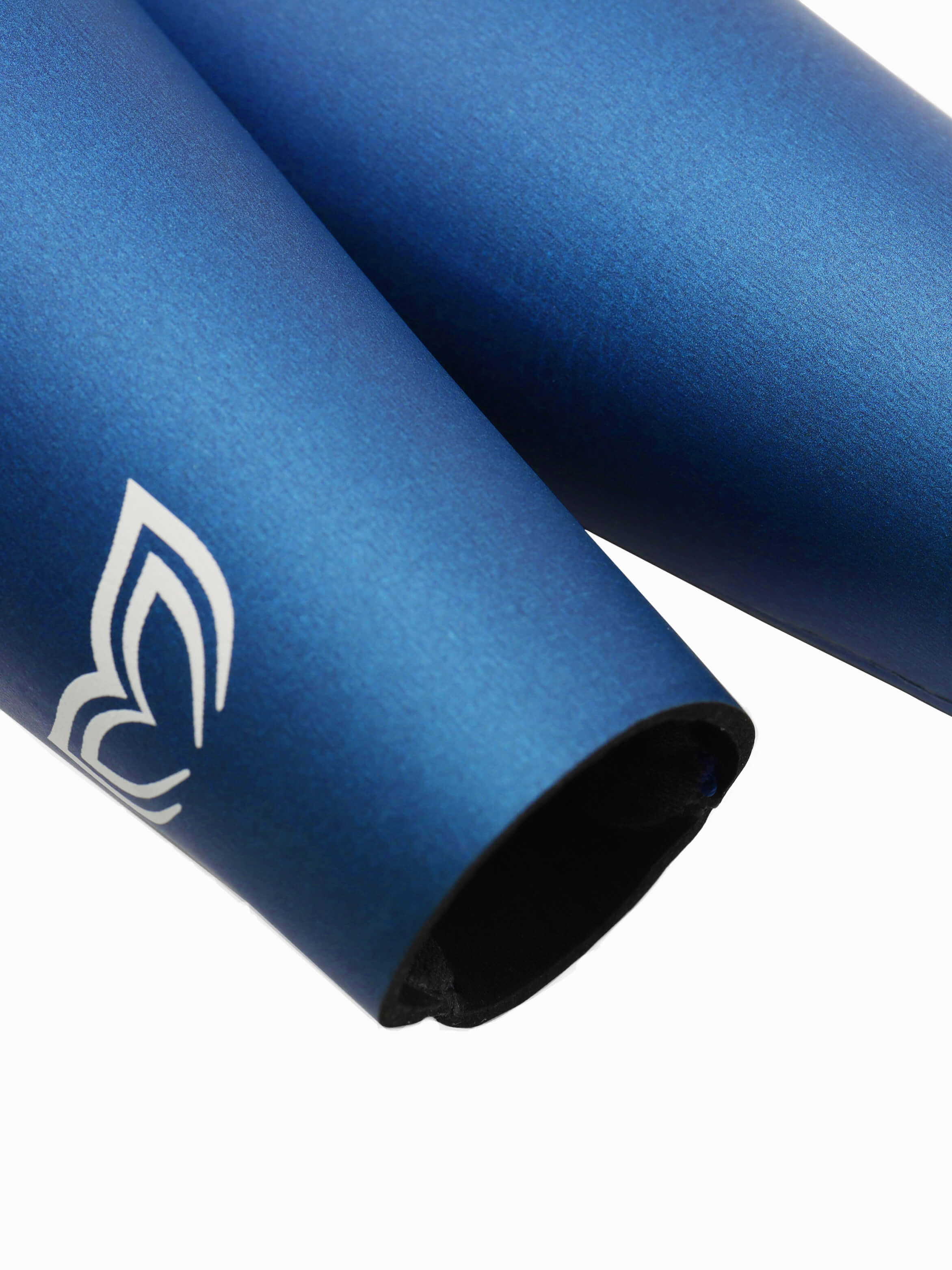 Blue smooth skin wetsuit sleeves, showing the Molchanovs logo